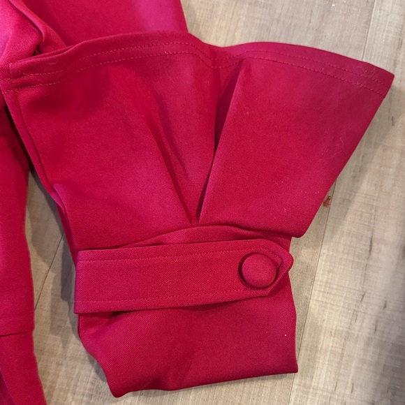 Red Ruffled Women's Blouse - Picture 4 of 5